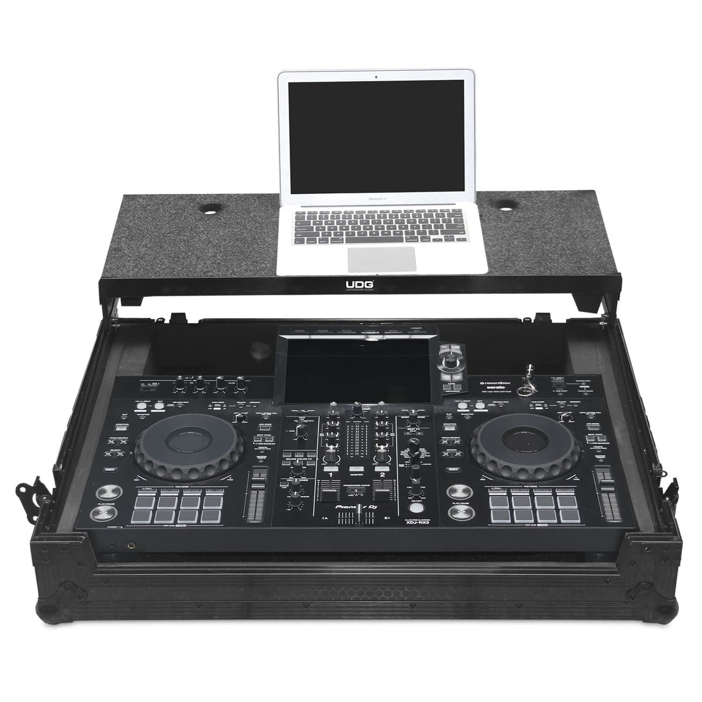 UDG Ultimate Flight Case Pioneer XDJ-RX3 Plus (Laptop Shelf + Wheels)