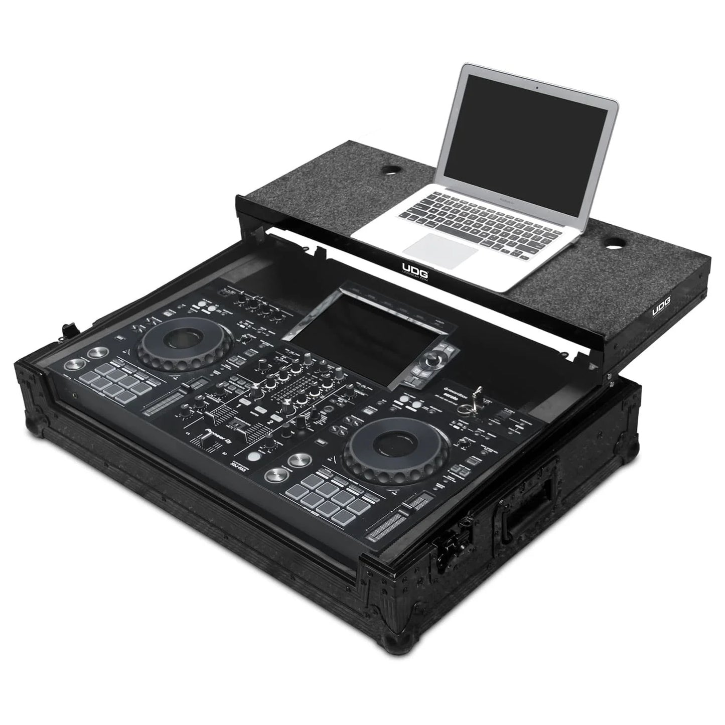 UDG Ultimate Flight Case Pioneer XDJ-RX3 Plus (Laptop Shelf + Wheels)