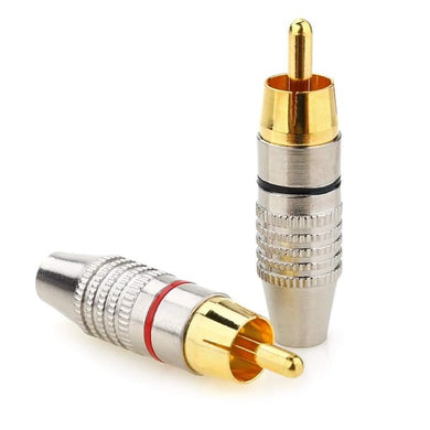 Stainless RCA Male Jack (Pair)