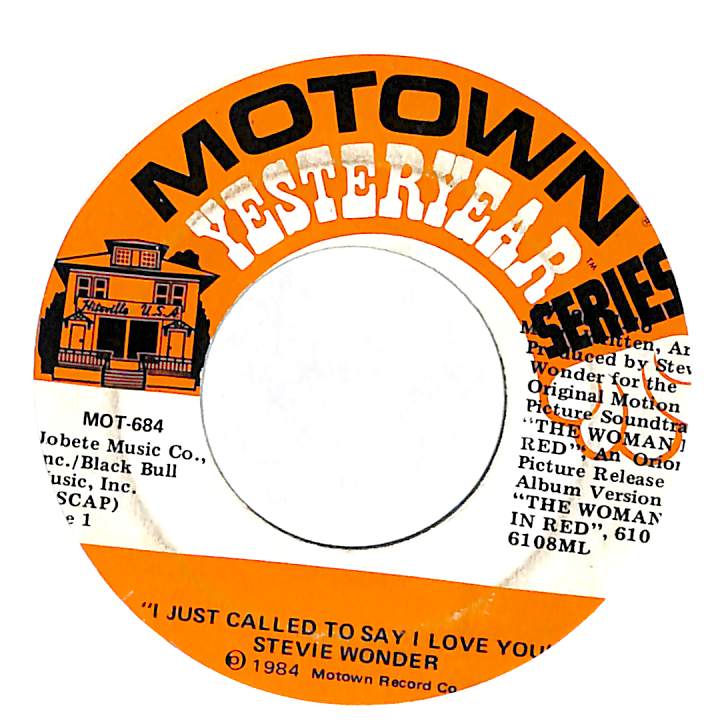 Stevie Wonder-I Just Called To Say I Love You (Used) 7"