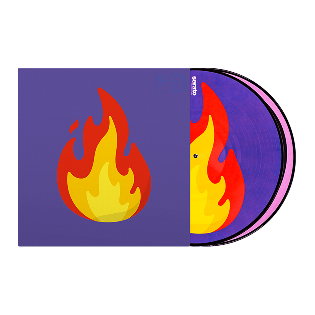 Serato Emoji Series #2 Flame/Record Control Vinyl (Pair) 12