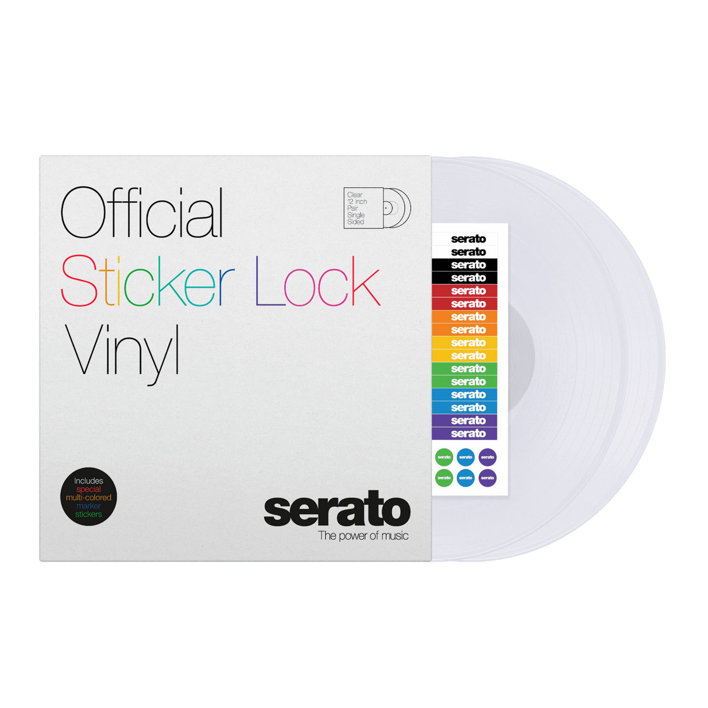 Serato Sticker Lock Control Vinyl (Pair) 12"