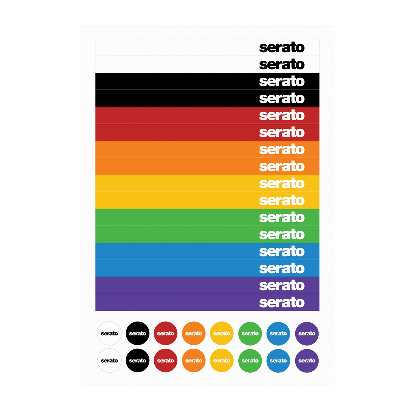 Serato Sticker Lock Control Vinyl (Pair) 12"