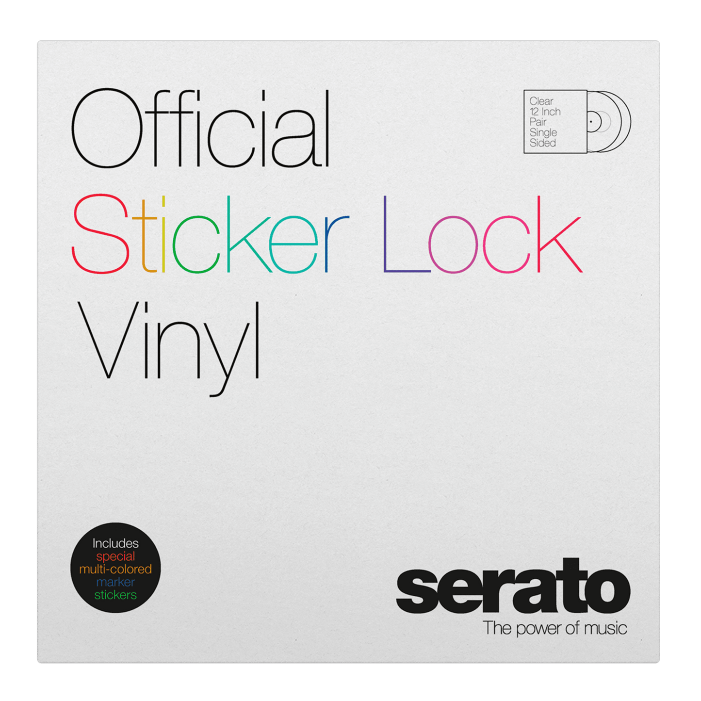 Serato Sticker Lock Control Vinyl (Pair) 12"