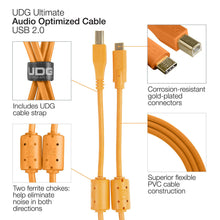UDG Ultimate USB Cable 2.0 C-B Orange Straight