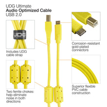 UDG Ultimate USB Cable 2.0 C-B Yellow Straight