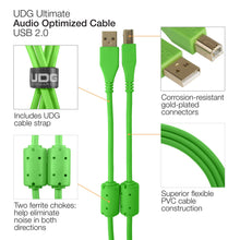 UDG Ultimate USB Cable 2.0 A-B Green Angled