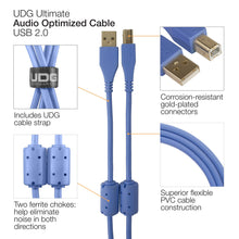 UDG Ultimate USB Cable 2.0 A-B Light Blue Straight